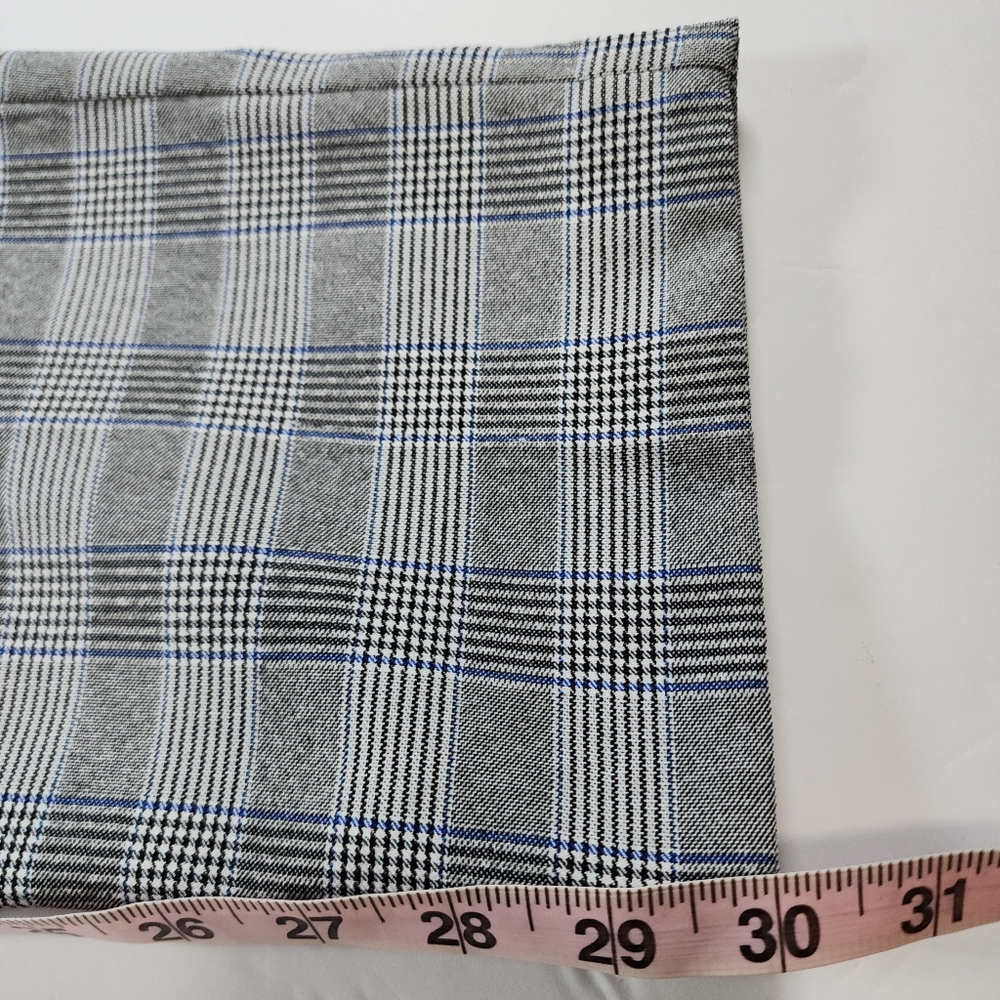 Adrienne Vittadini Gray Plaid Straight Leg Slack Office Workwear Pants Size 14 - Picture 11 of 14